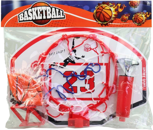 Basketballkorb Trikolore mit Ball und Pumpe