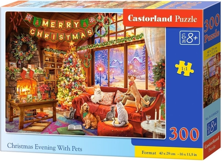 Castorland Puzzle „Heiligabend mit Streicheltieren“ – 300 Teile
