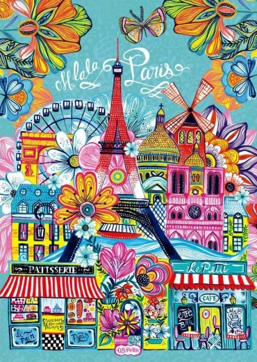 EDUCA Puzzle Car Pintos: Paris 1000 Teile