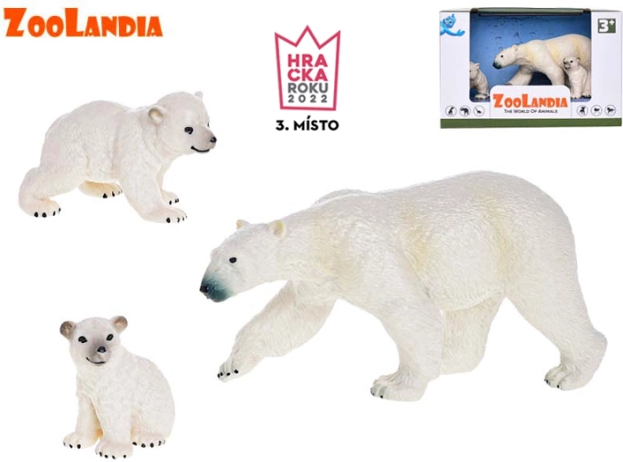 Zoolandia Eisbärin mit Jungen – Set mit Tierfiguren