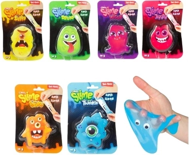 Schleim-Monster mit Augen 49 g – 6 Farben