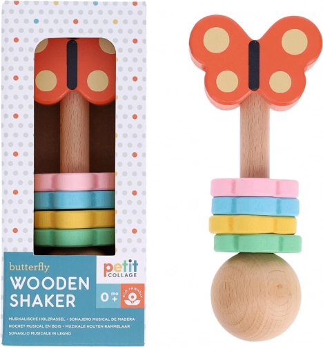 Holzrassel Schmetterling von Petit Collage