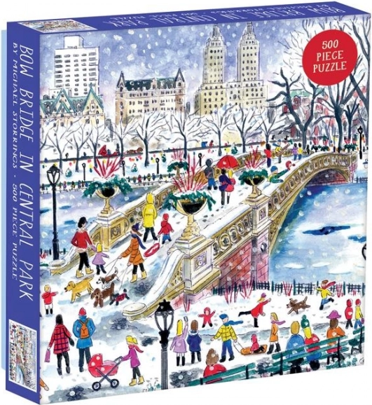Quadratisches Puzzle Bow Bridge im Central Park 500 Teile