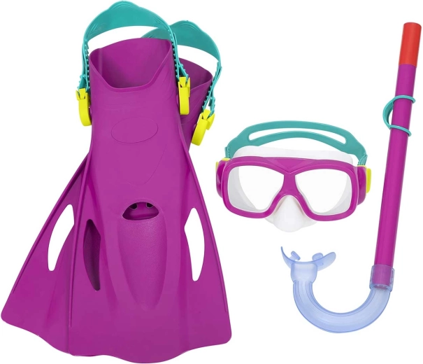 Schnorchelset BESTWAY – Maske, Schnorchel und Flossen (Gr. 37–41)