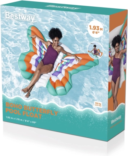 Aufblasbare schwimmende Matratze Schmetterling 193 × 176 cm