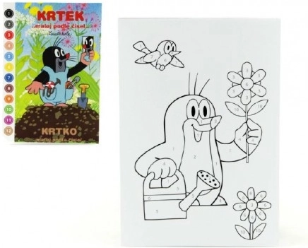 Malbuch A5 Der kleine Maulwurf Mal nach Zahlen