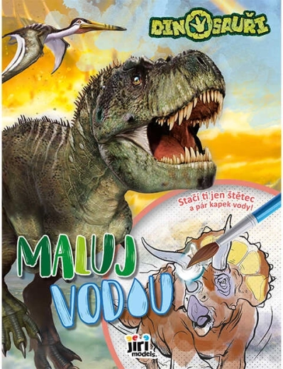 Male mit Wasser A4 Dinosaurier