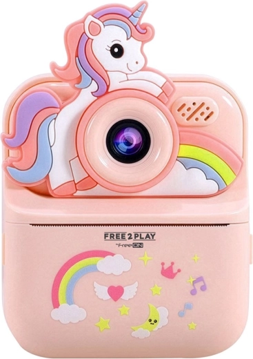 FREEON Free2Play Kinder-Digitalkamera mit Sofortdruck Unicorn