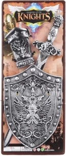 Kinder-Plastikschwert mit Schild und Armschutz