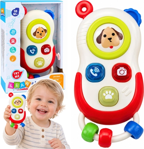 Interaktives Kindertelefon mit Licht und Geräuschen 18m+ - 1 Stück