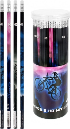 Bleistift mit Radiergummi in der Tube Fahrrad – 1 Stück