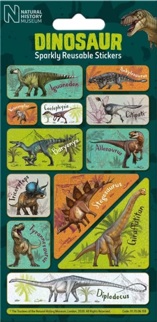 Glitzernde Dinosaurier-Aufkleber