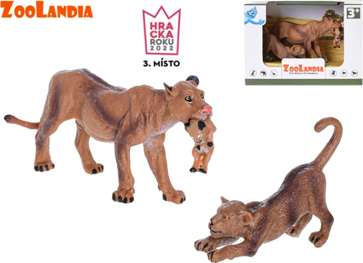 Zoolandia Löwin mit Jungen – Kunststofffiguren für den Zoo