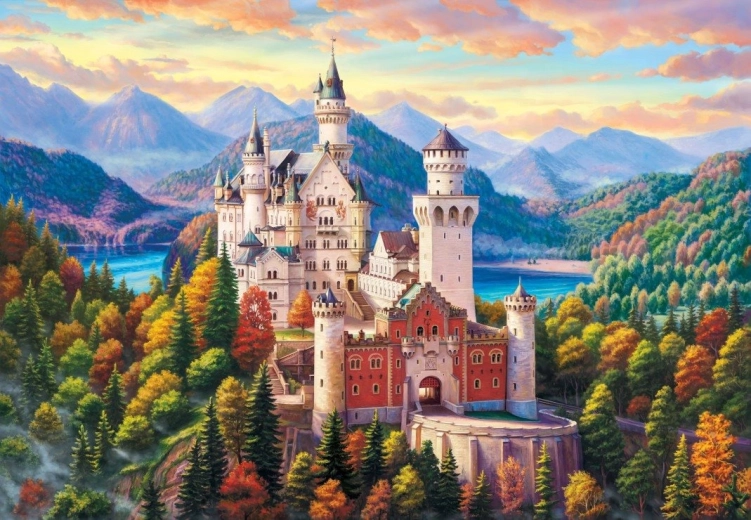 Puzzle Schloss in den Bergen 1000 Teile BLUEBIRD
