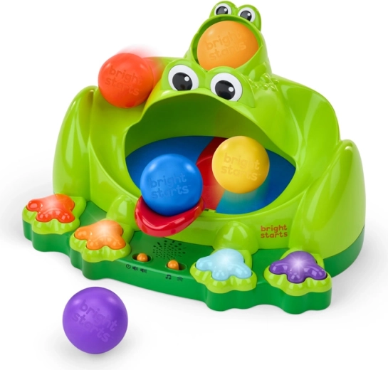 Interaktiver Frosch mit herausspringenden Bällen BRIGHT STARTS Poppin' Ball Frog, 6M+
