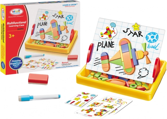 Magnetische Tafel zum Zeichnen mit geometrischen Formen und Magneten