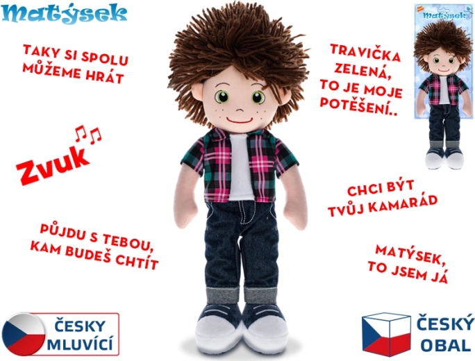 Sprechende Plüschpuppe Matýsek 37 cm