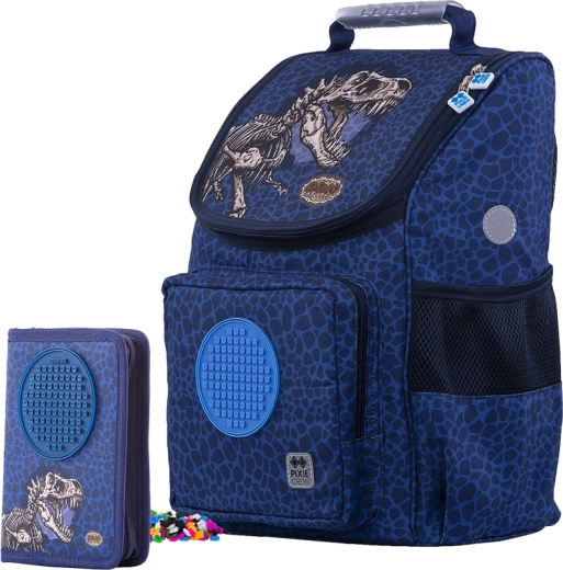 Pixie Crew Schulranzen- und Federmäppchen-Set Dino 2in1
