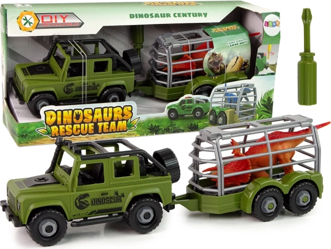 Gelände-Autotransporter DIY Grüner Dinosaurier