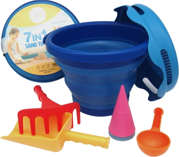 Compactoys faltbares Sandspiel-Set 7in1 blau