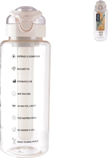 Tritan-Flasche 1 l mit Loop-A-Verschluss und Eis-Einsatz
