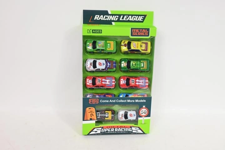 Set mit Rennwagen in Box (10 Stück)