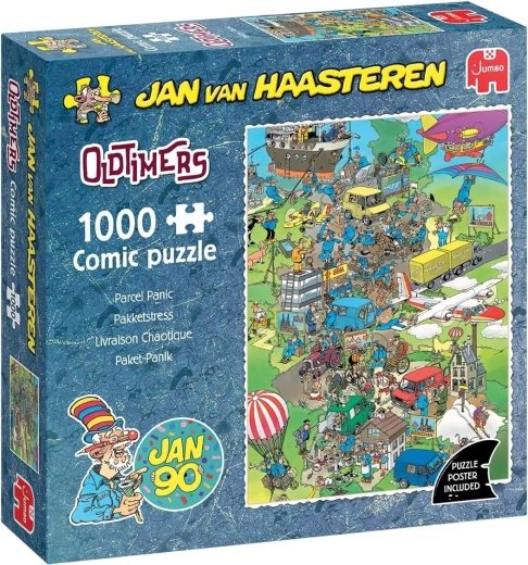 Jumbo Puzzle Jan van Haasteren Oldtimer: Chaos rund ums Paket 1000 Teile