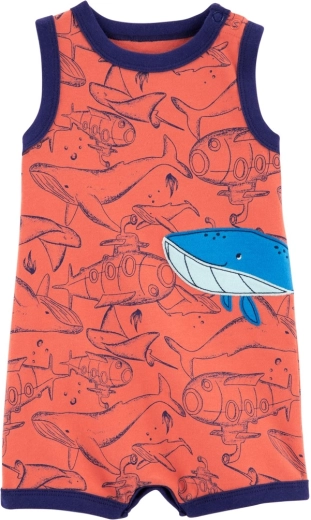 Carter’s Sommer-Overall Orange Whale für Jungen 6 m