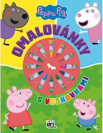 Malbuch mit Wachsmalstiften – Peppa Wutz