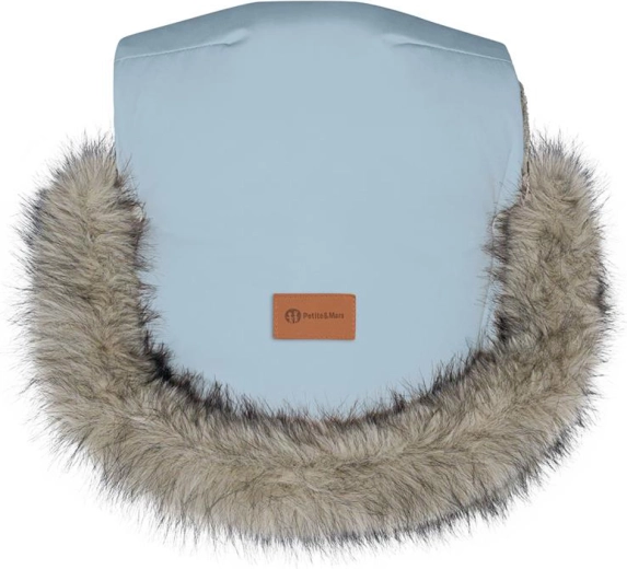 Winter-Kinderwagenhandschuhe mit Fell PETITE&MARS Furry Sky Whisper