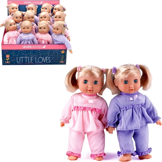 Dolls World schlafende Puppen Adélka und Barborka 25 cm – Set mit 2 Varianten