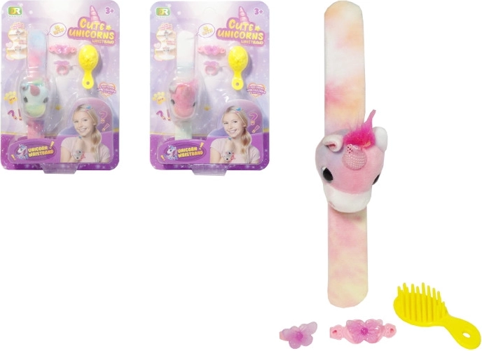 Beauty-Set – magnetisches Plüscharmband mit Einhorn