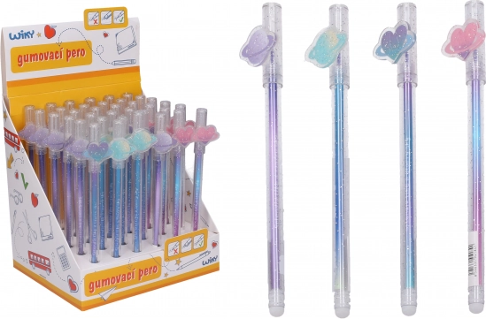 Radierbarer Kugelschreiber 0,5 mm – Ringdesign, Farb-Mix, 36 Stk. im Box-Display