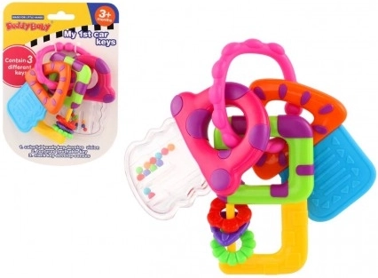 Rassel und Beißring Schlüssel für Babys 3M+