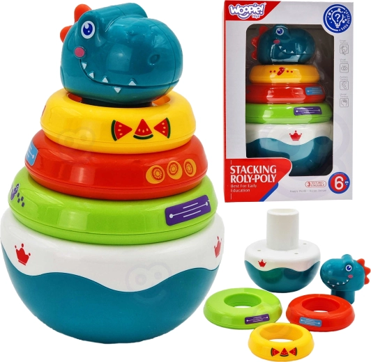 WOOPIE Baby sensorische Dinosaurier-Pyramide für Babys