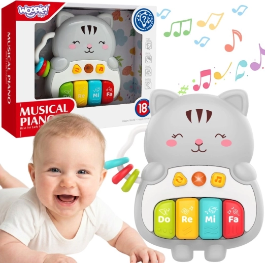 Woopie interaktives Kätzchen-Piano mit Licht und Sounds