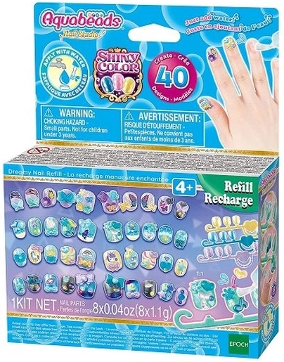 Aquabeads Nagelsticker – Ergänzungsset Shiny Color