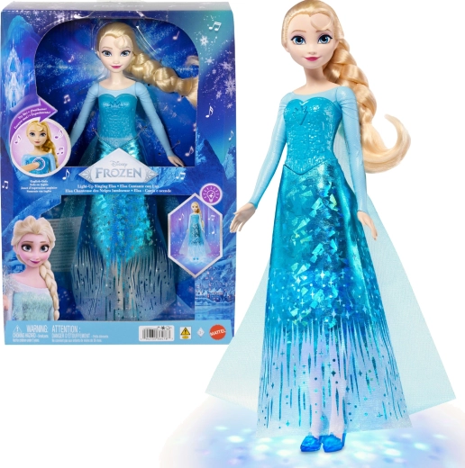 Mattel Disney Frozen singende Puppe Elsa mit magischen Lichteffekten 30 cm