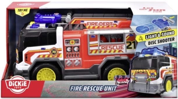 Dickie Toys interaktives Feuerwehrauto Fire Rescue Unit 30 cm mit Licht und Sound