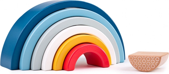 Bigjigs Baby Holz-Steckbogen Regenbogen – blau