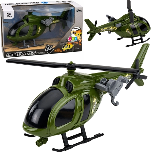 Militärhubschrauber zum Spielen mit Licht- und Soundeffekten, grün