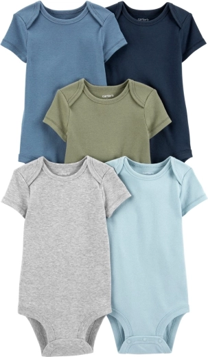 Carter’s Baby-Bodys mit kurzem Arm Cactus & Buffalo, 5 Stk., Gr. 56 (NB) für Jungen