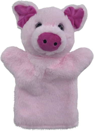 Plüsch-Handpuppe Schwein