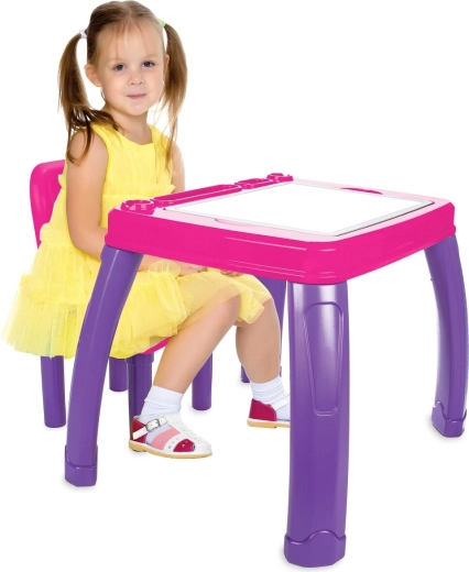 Jamara Kindertisch und Stuhl Lets Study rosa