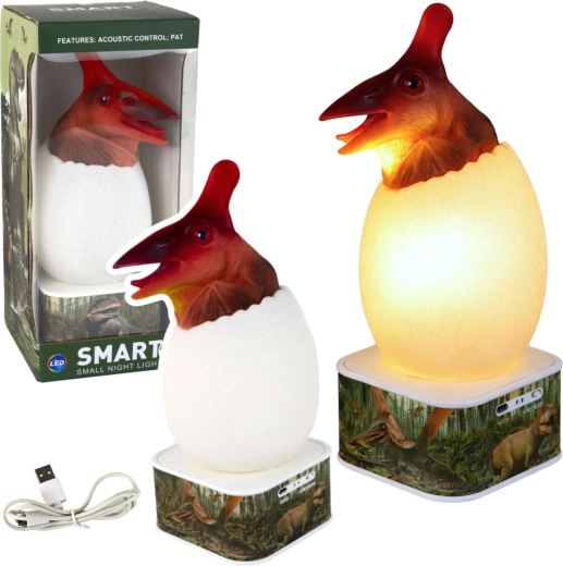 LED-Nachtlicht mit Pterosaurus im Ei und USB-Ladefunktion