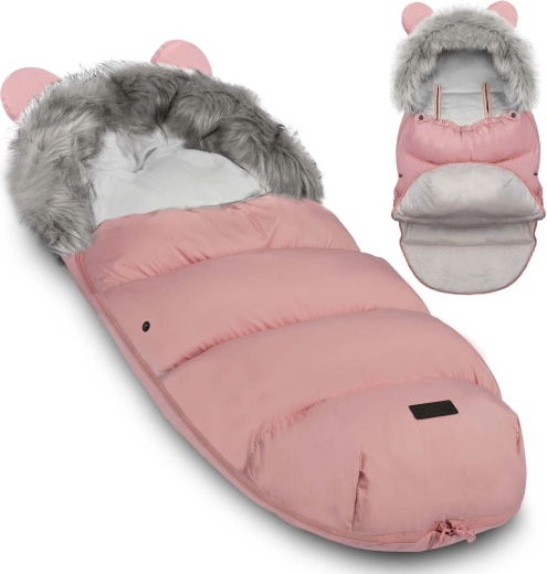 Winter-Fußsack für Kinderwagen und Schlitten Ricokids Elmi, rosa