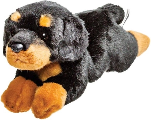 Plüschhund Rottweiler – realistisch, ruhend