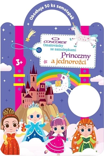 Malbuch mit Aufklebern CONCORDE – Prinzessinnen und Einhörner