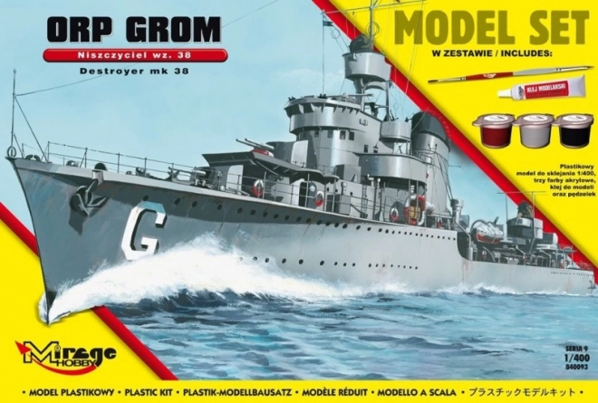 Modell des polnischen Zerstörers ORP Grom wz.38