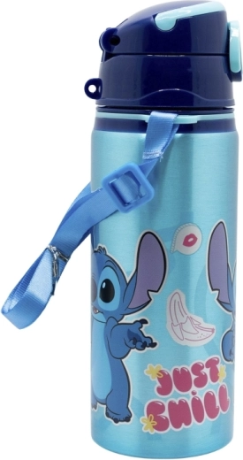 Disney Stitch Kinder-Aluminium Pop-up-Trinkflasche mit Strohhalm 730 ml - 1 Stück